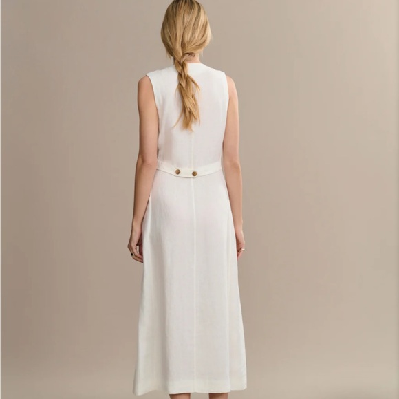 Jenni Kayne Callan 100% Linen Button Down Dress EUC Size Large - Picture 3 of 11